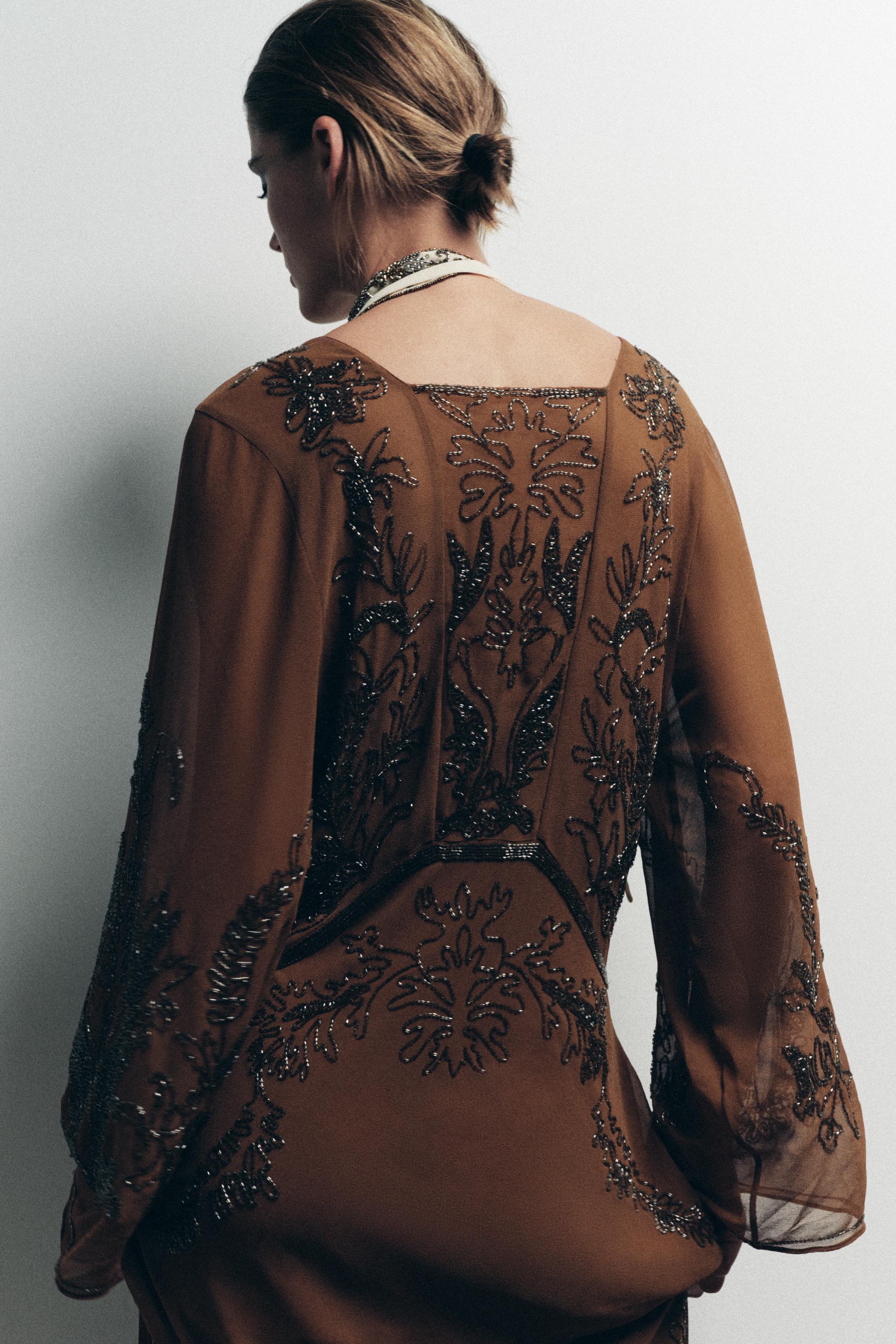 LIMITED EDITION BEADED GEORGETTE DRESS